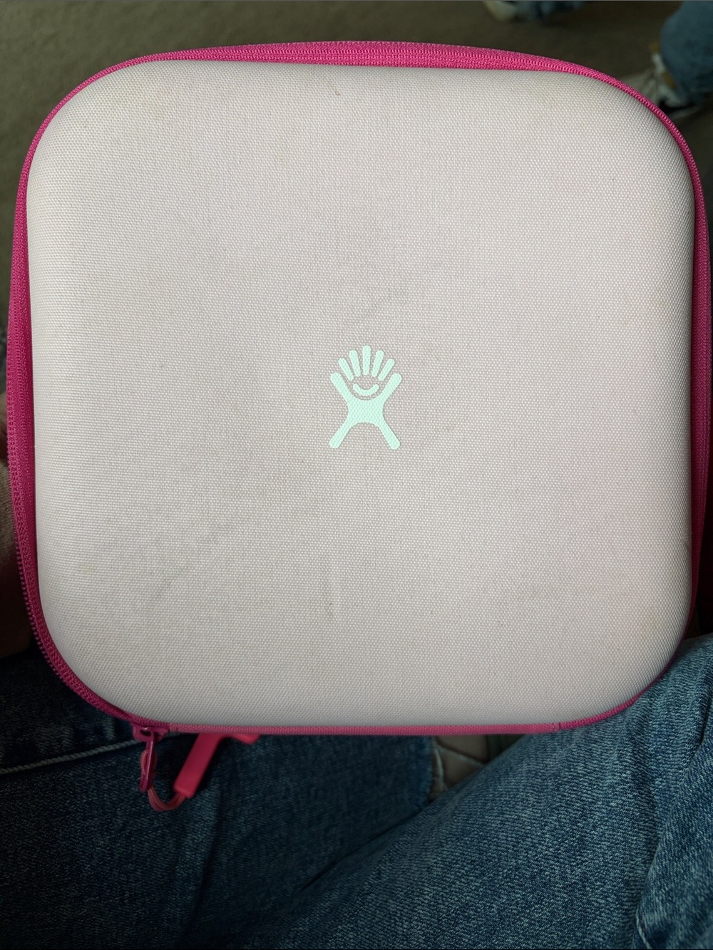 Hydro Flask Kids Carry Lunch Box in Pale Pink with Bright Pink Trim see all pics